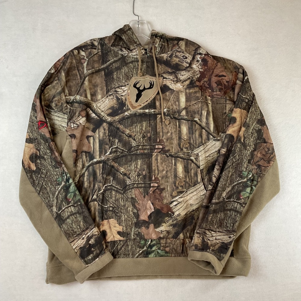 Scent Blocker Driven Mens XL Mossy Oak Break-Up Infinity Camo Fleece Hoodie Hunt